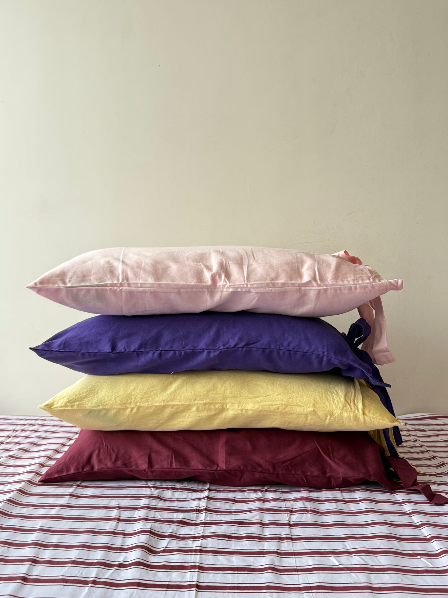Tie-up pillow covers (Set of 2)