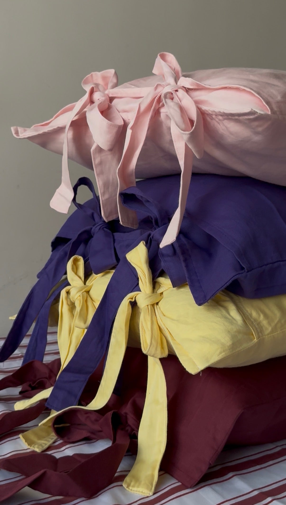 Tie-up pillow covers (Set of 2)